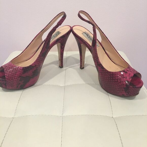 La Fenice Venezia pink snakeskin heels - Picture 2 of 7